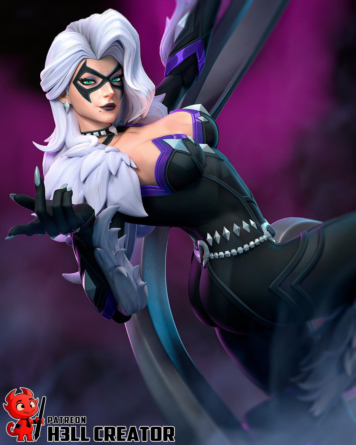 Black Cat - Highly Detailed Statue - Fanart