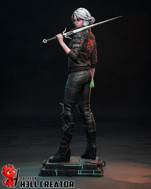 Ciri Cyberpunk - Highly Detailed Statue - Fanart
