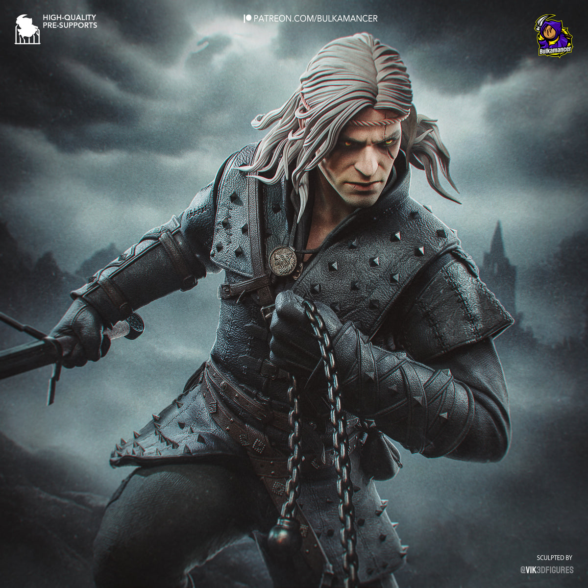Geralt - Highly Detailed Statue - Fanart