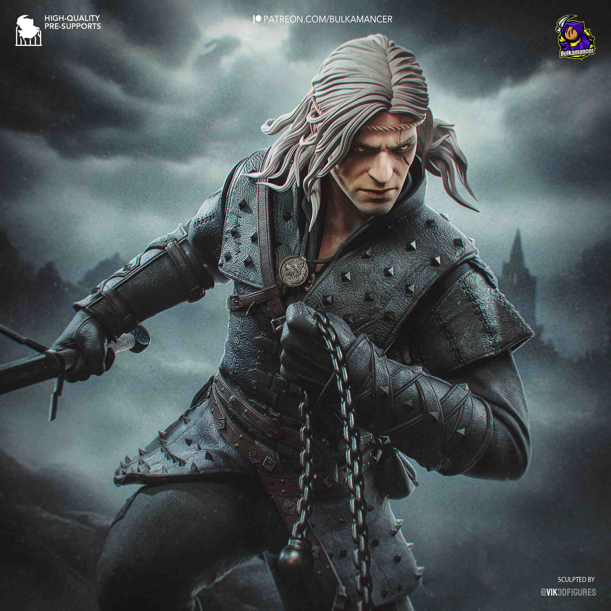 Geralt - Highly Detailed Statue - Fanart
