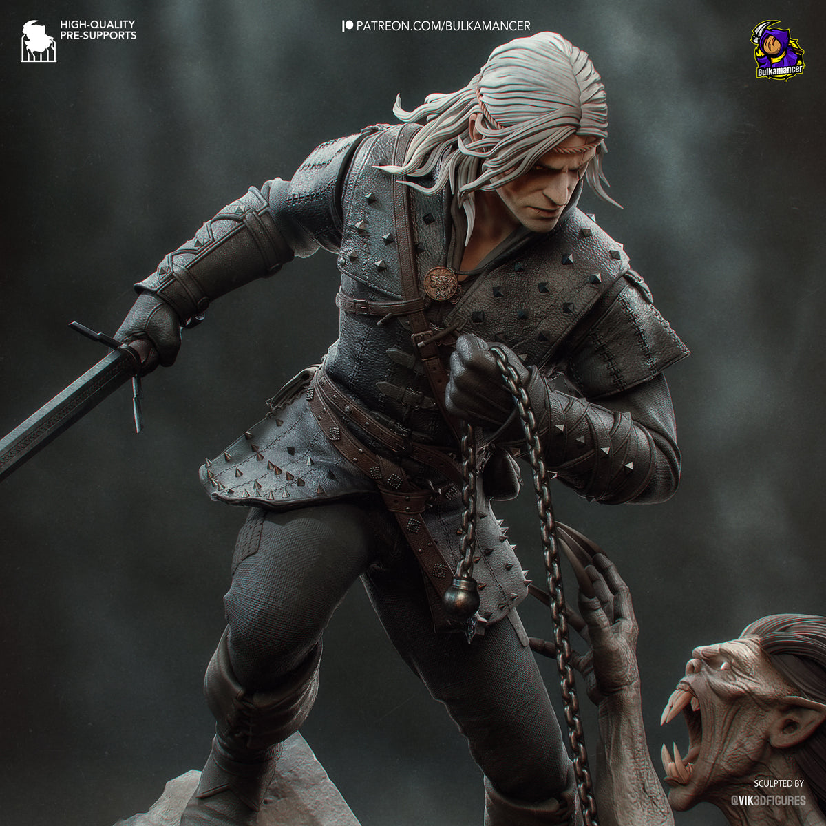 Geralt - Highly Detailed Statue - Fanart