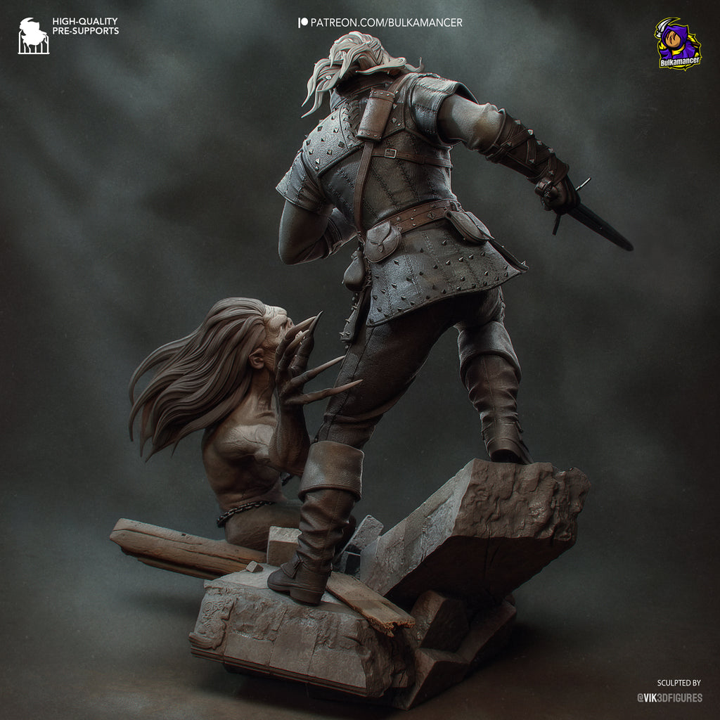 Geralt - Highly Detailed Statue - Fanart