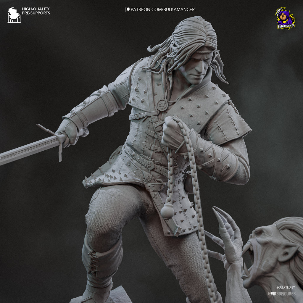 Geralt - Highly Detailed Statue - Fanart