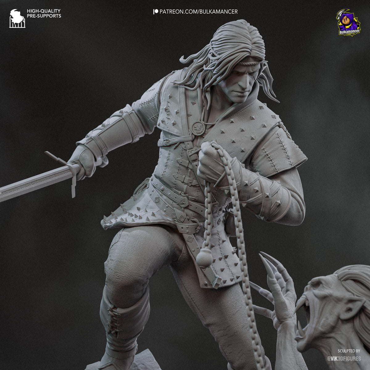 Geralt - Highly Detailed Statue - Fanart