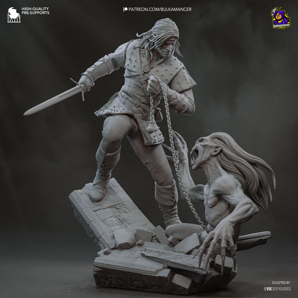 Geralt - Highly Detailed Statue - Fanart