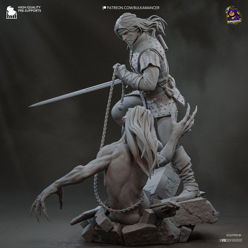 Geralt - Highly Detailed Statue - Fanart