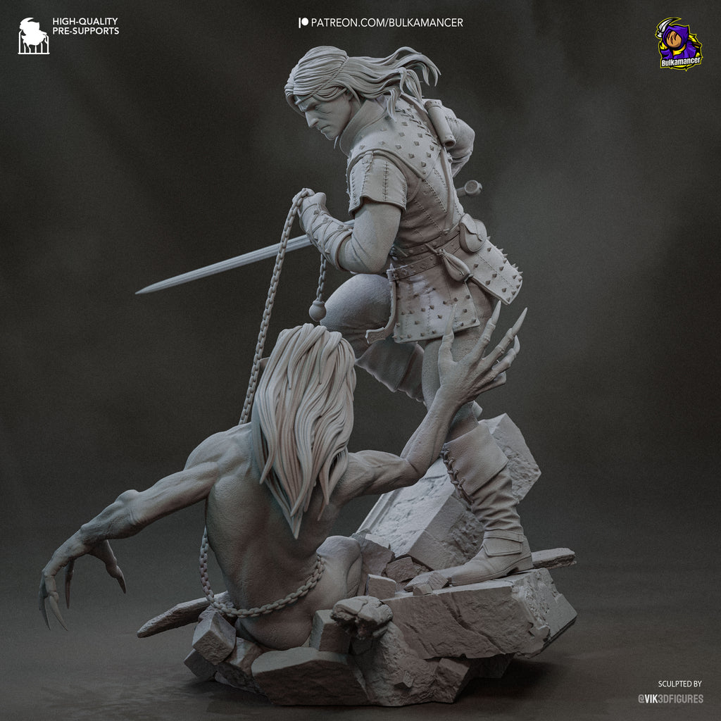 Geralt - Highly Detailed Statue - Fanart