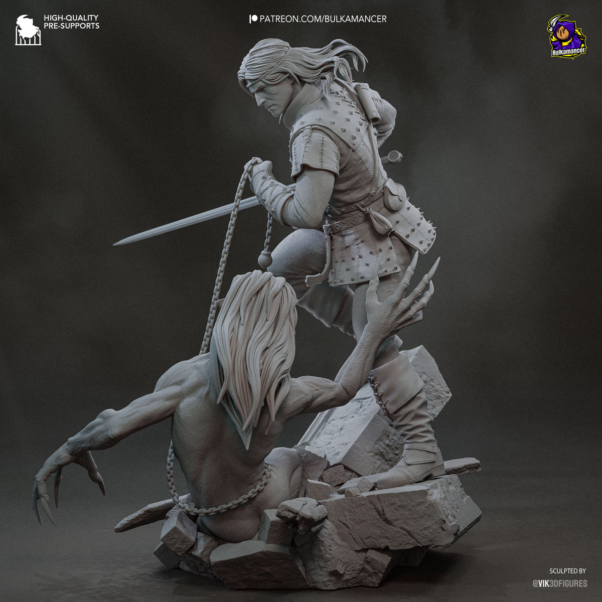 Geralt - Highly Detailed Statue - Fanart