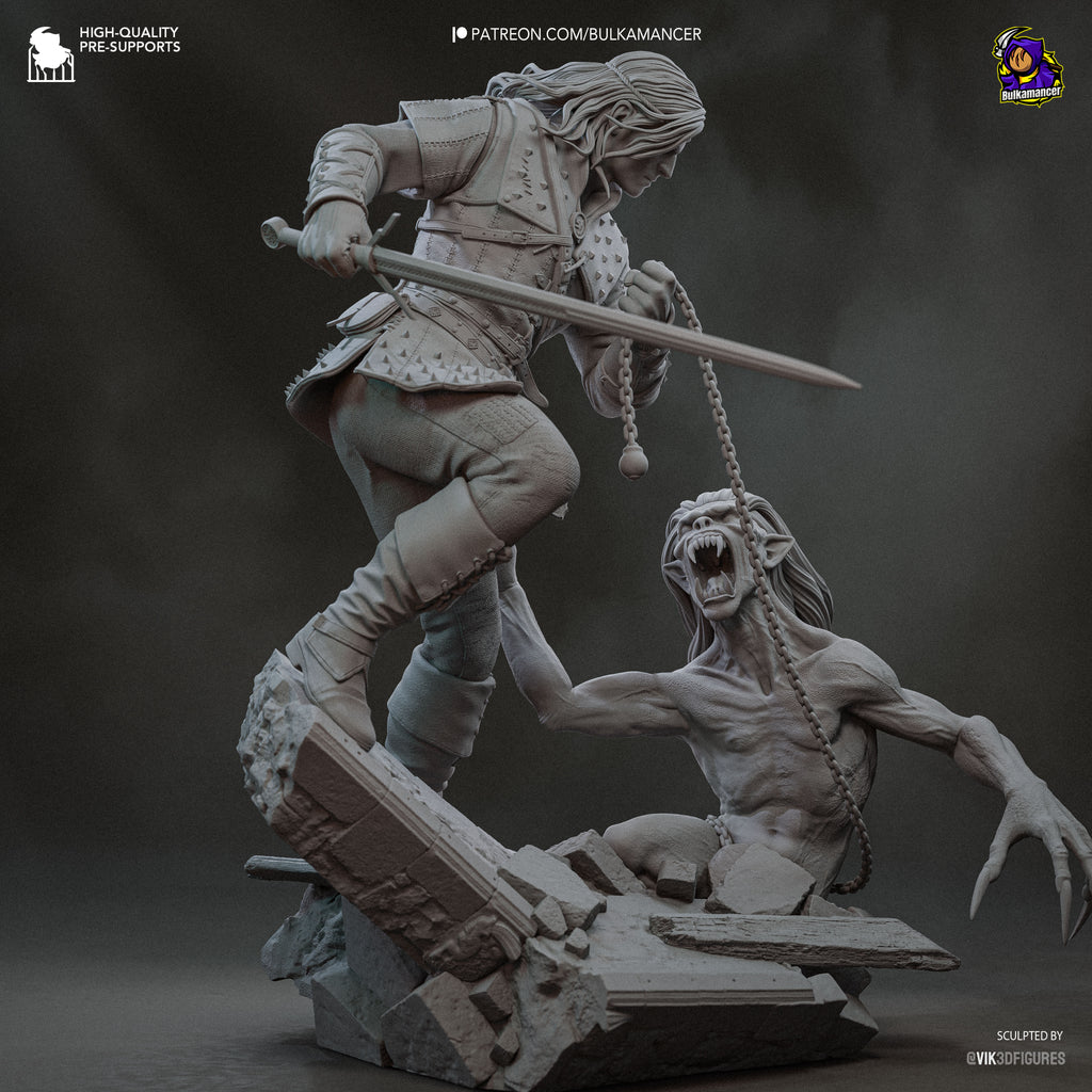 Geralt - Highly Detailed Statue - Fanart