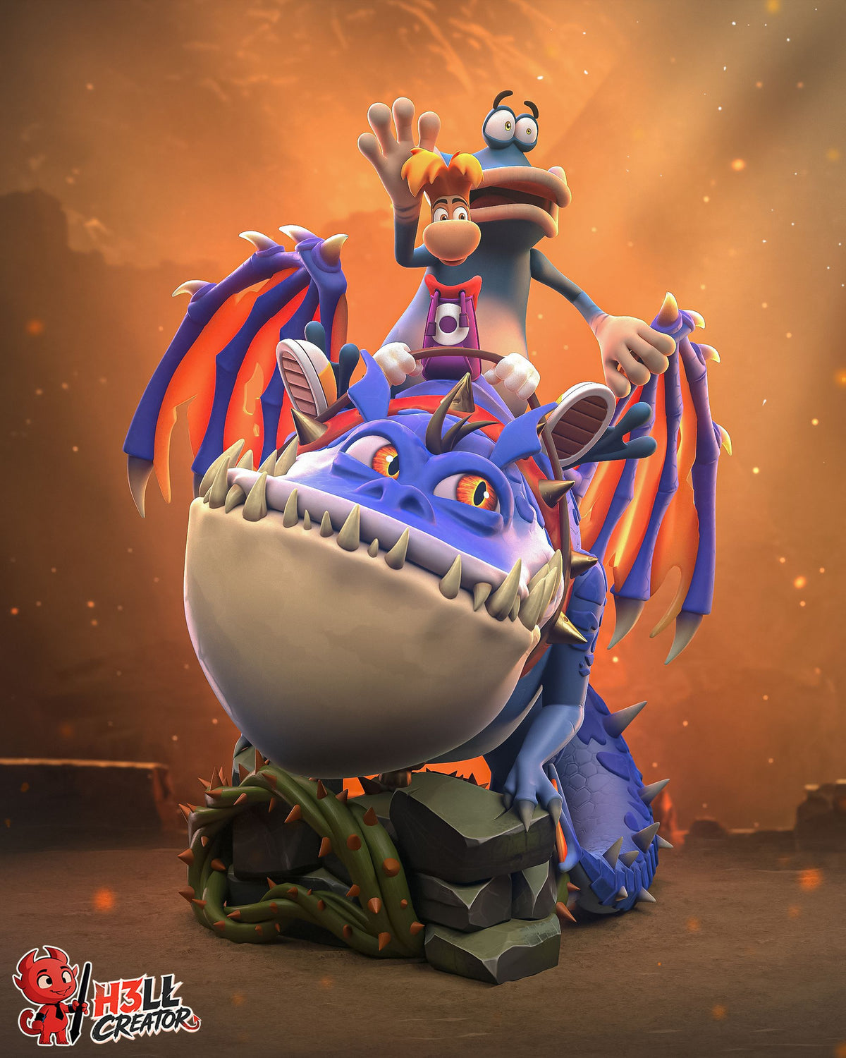 Rayman - Highly Detailed Statue - Fanart
