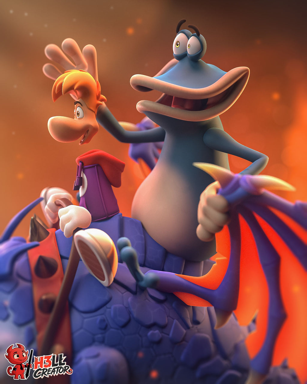 Rayman - Highly Detailed Statue - Fanart