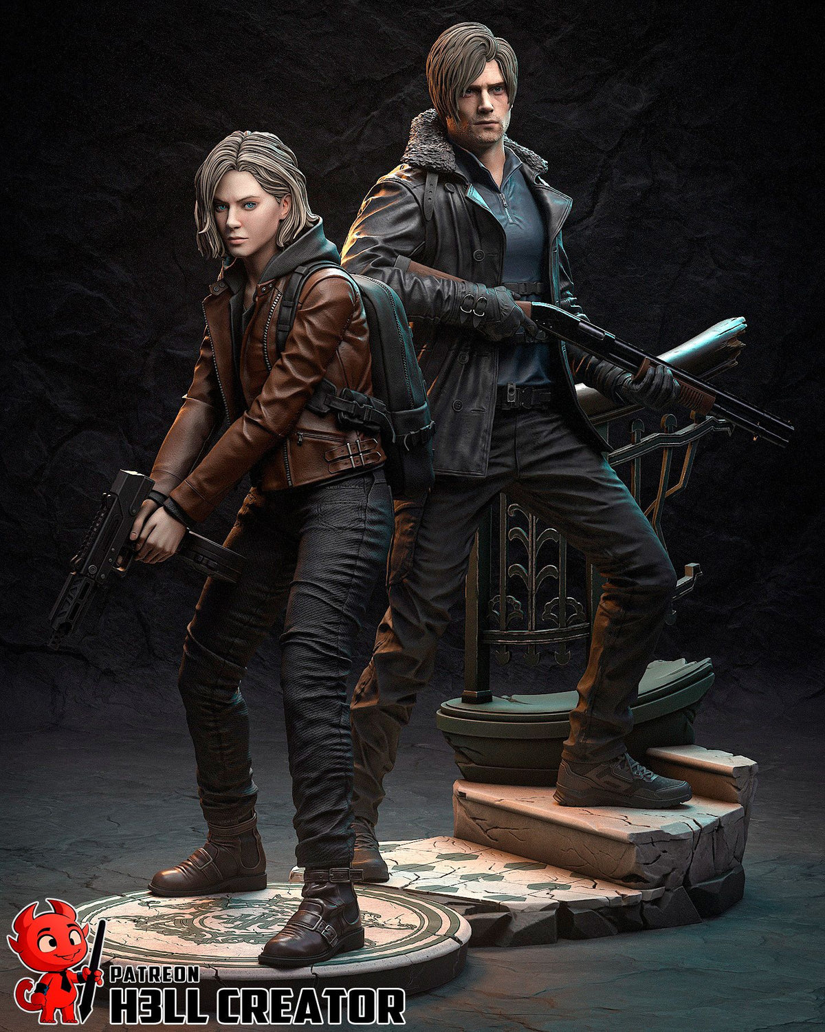 Leon Resident Evil - Highly Detailed Statue - Fanart