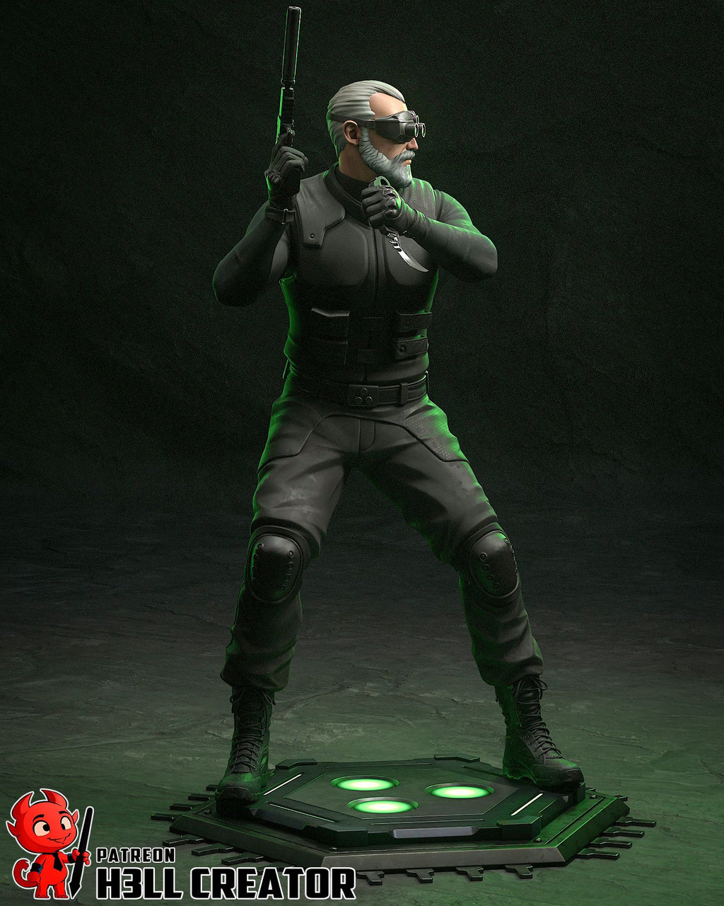 Old man Sam Fisher - Highly Detailed Statue - Fanart