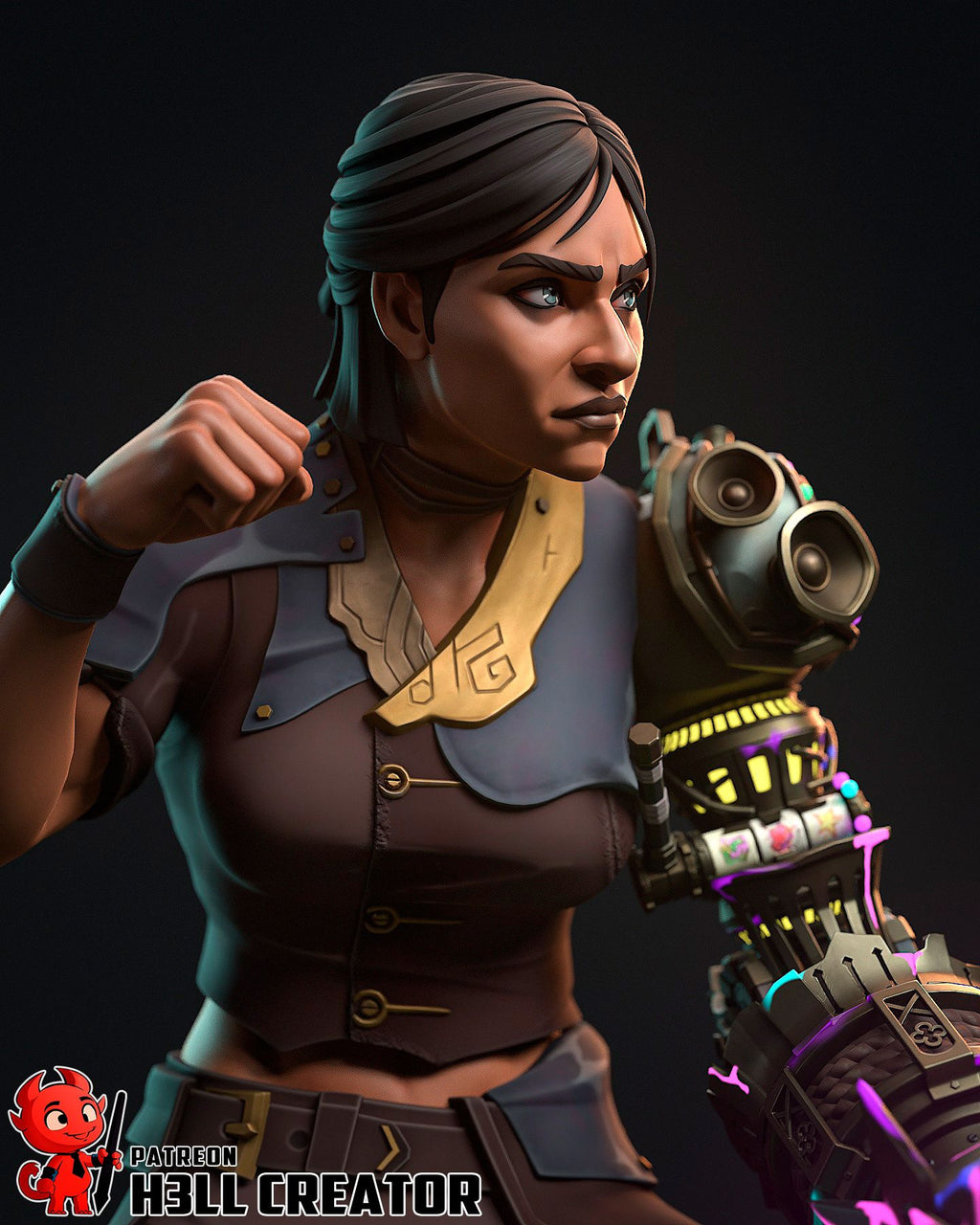 Sevika - Highly Detailed Statue - Fanart
