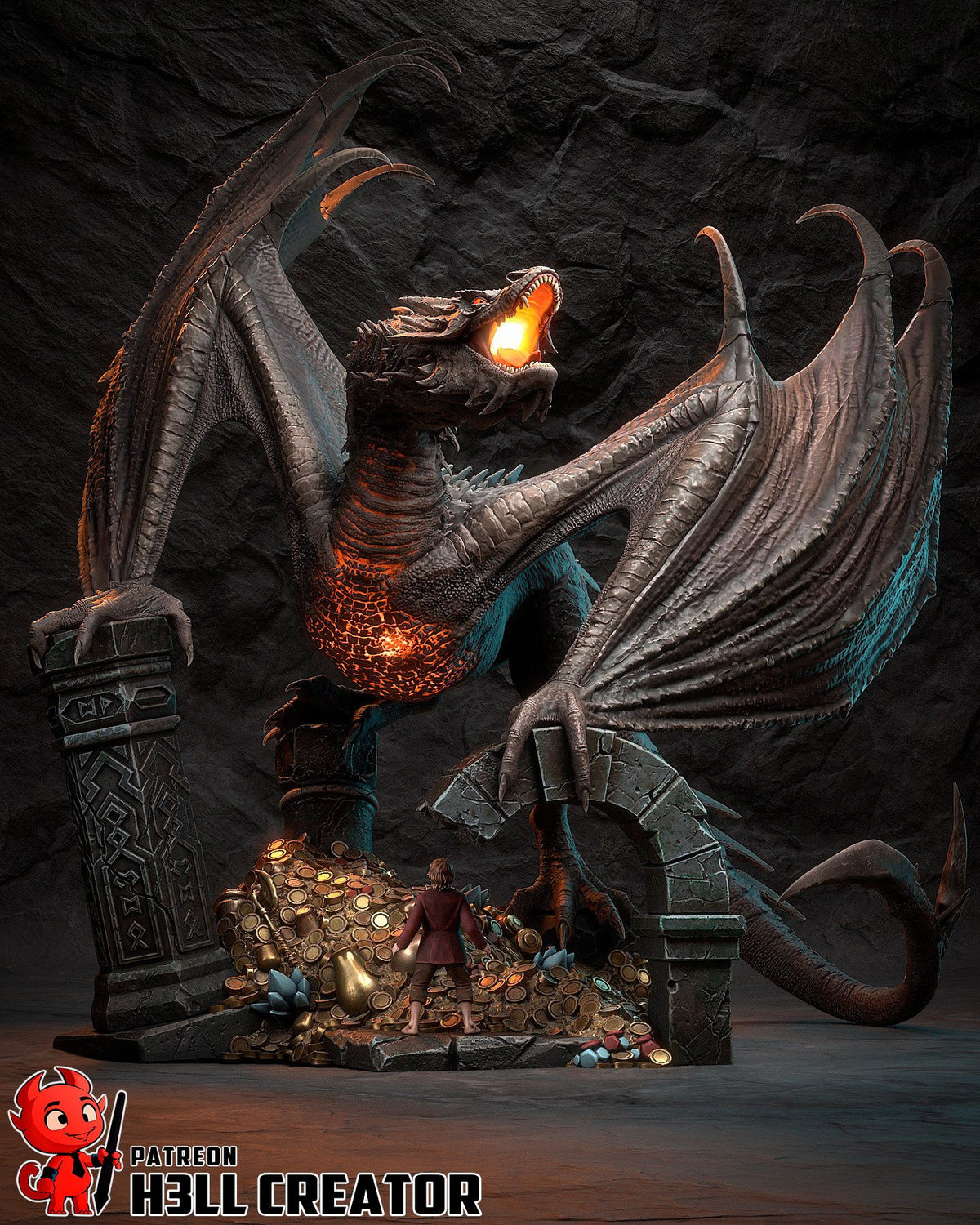 Smaug - Highly Detailed Statue - Fanart
