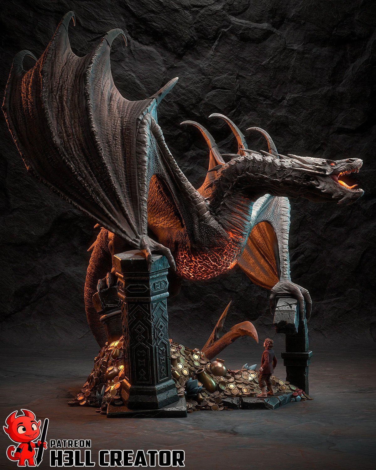 Smaug - Highly Detailed Statue - Fanart