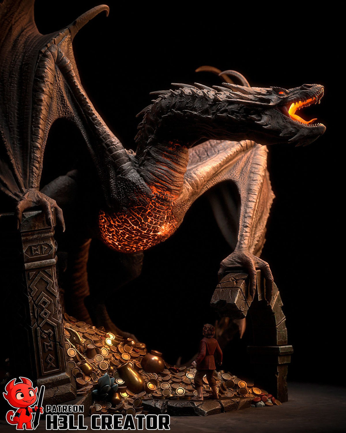 Smaug - Highly Detailed Statue - Fanart