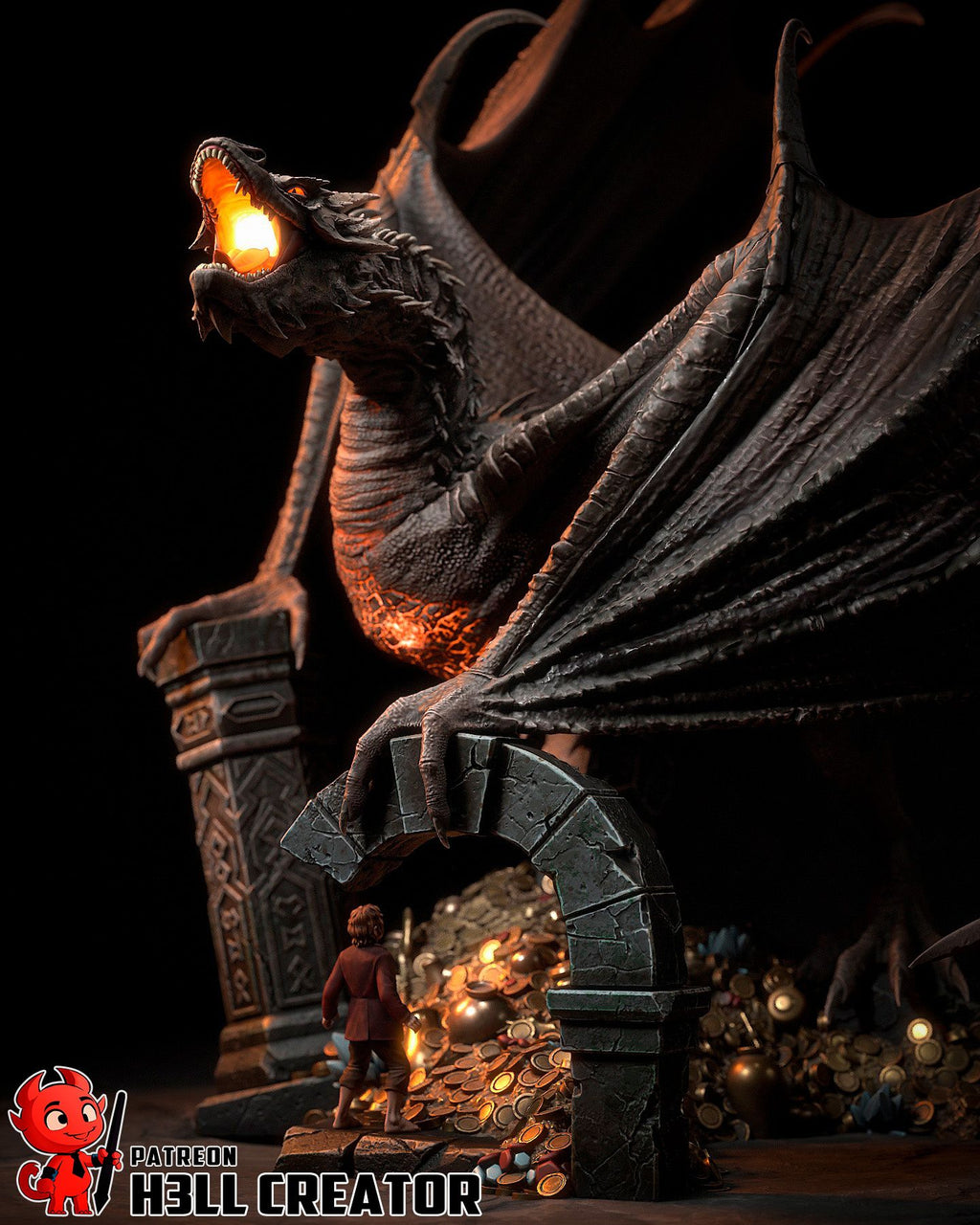 Smaug - Highly Detailed Statue - Fanart
